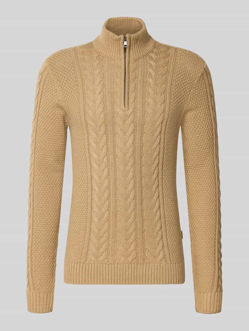 Blend Gebreide pullover met ritssluiting model 'BASIM'