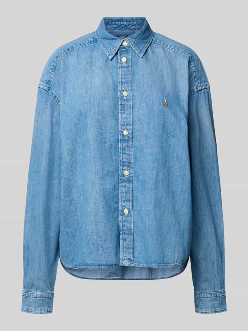 Polo Ralph Lauren Regular fit jeansblouse met logostitching