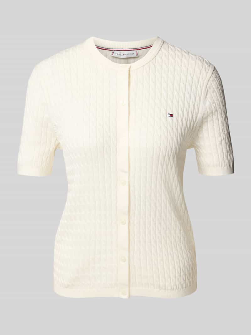 Tommy Hilfiger Regular fit gebreid jack van puur katoen
