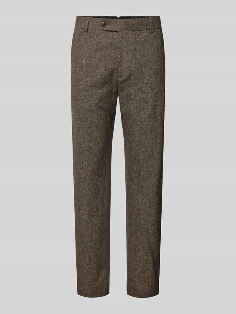 Selected Homme Slim fit pantalon met knoop- en ritssluiting