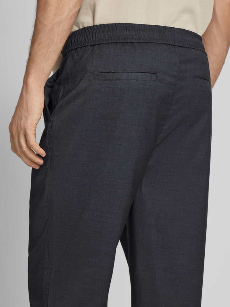 casual friday Relaxed fit stoffen broek met tunnelkoord