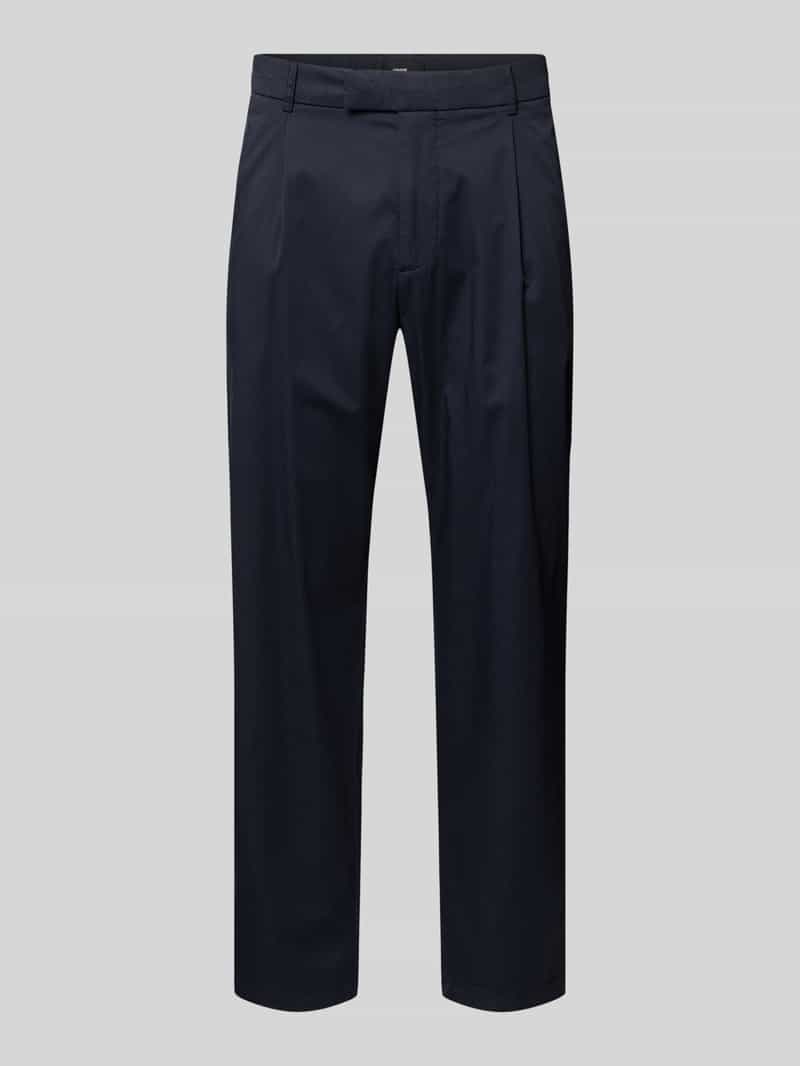 slim fit pantalon met biezen en Franse steekzakken