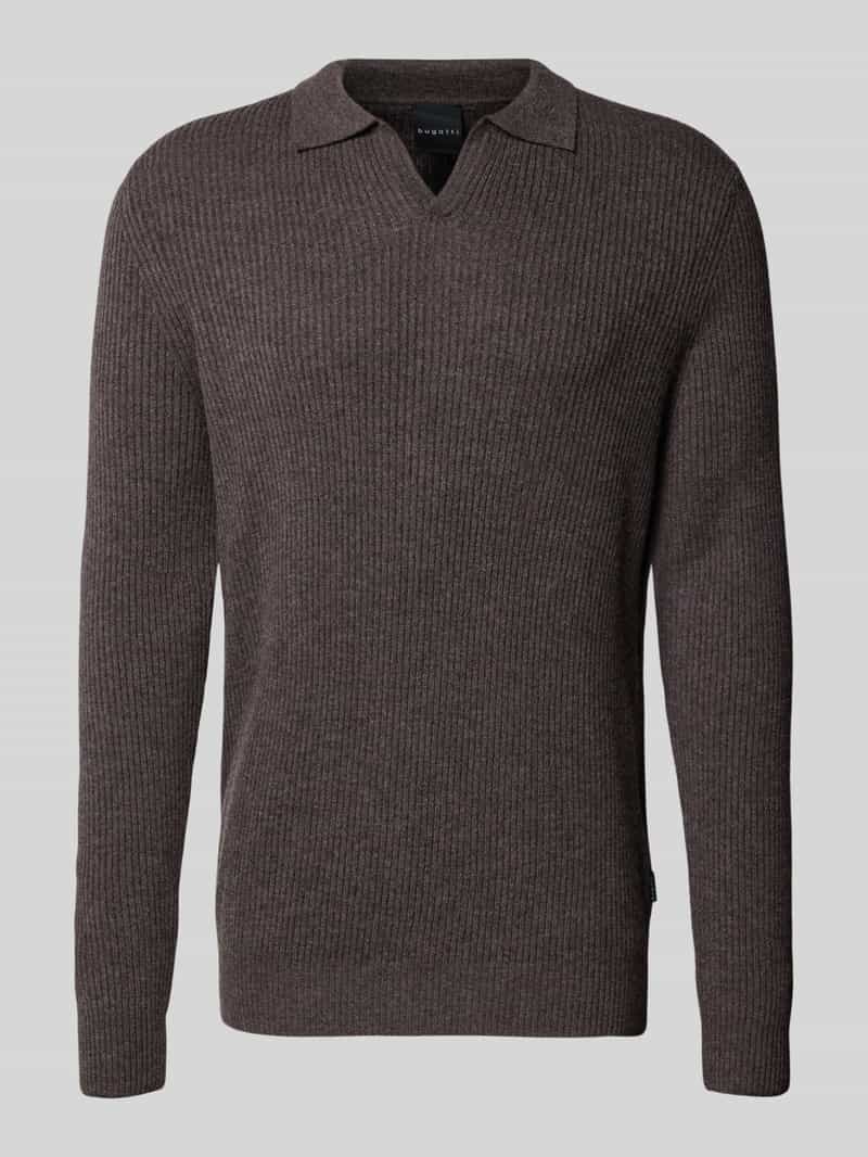 Bugatti Gebreide pullover met polokraag