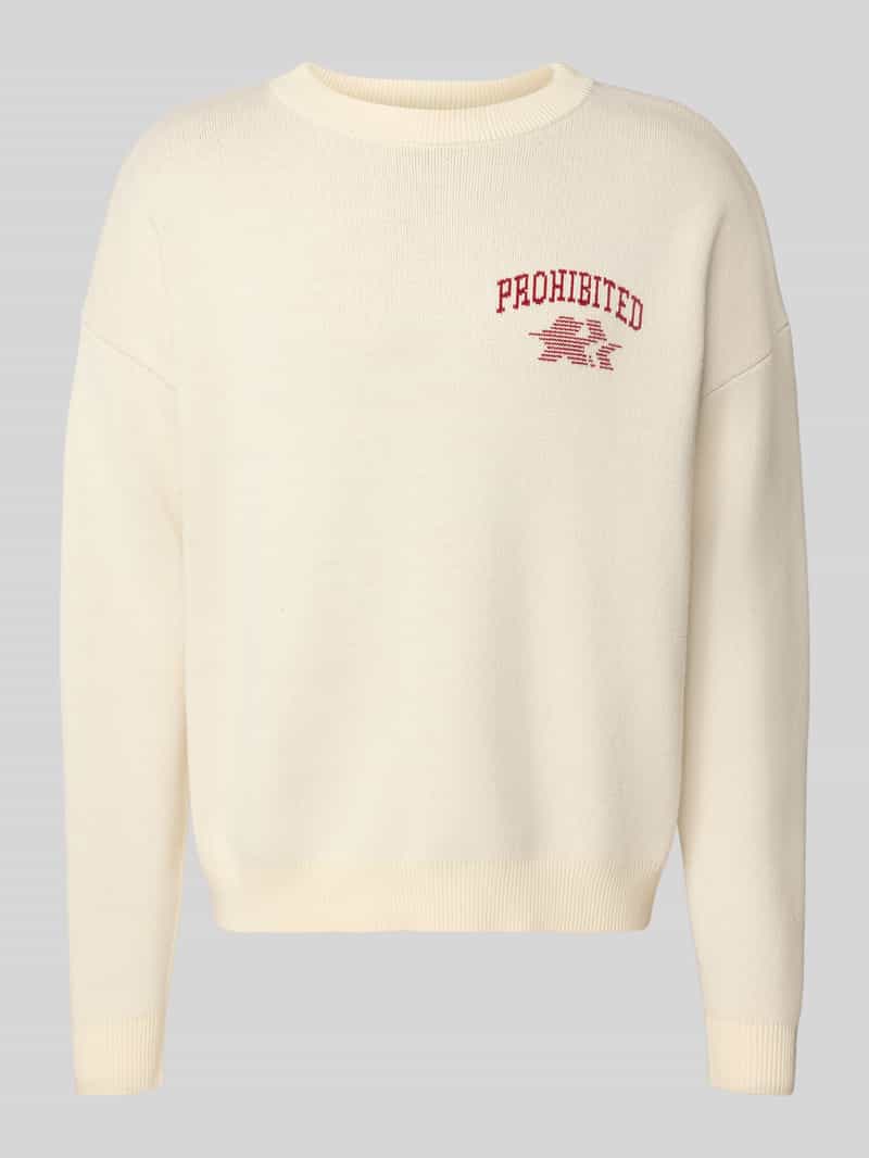 PROHIBITED Gebreide pullover met ronde hals model 'AVANTGARDE'