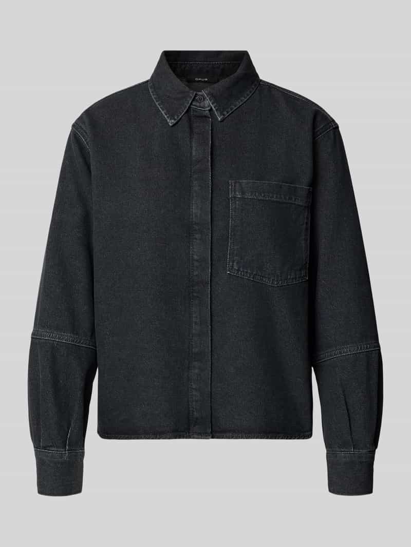 Opus Overhemdblouse in denimlook model 'Femori'