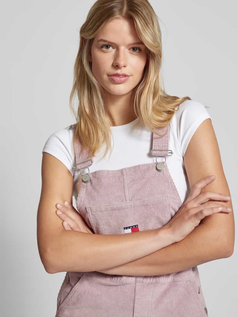 Tommy Jeans Tuinjurk met labelstitching model 'DUNGAREE'
