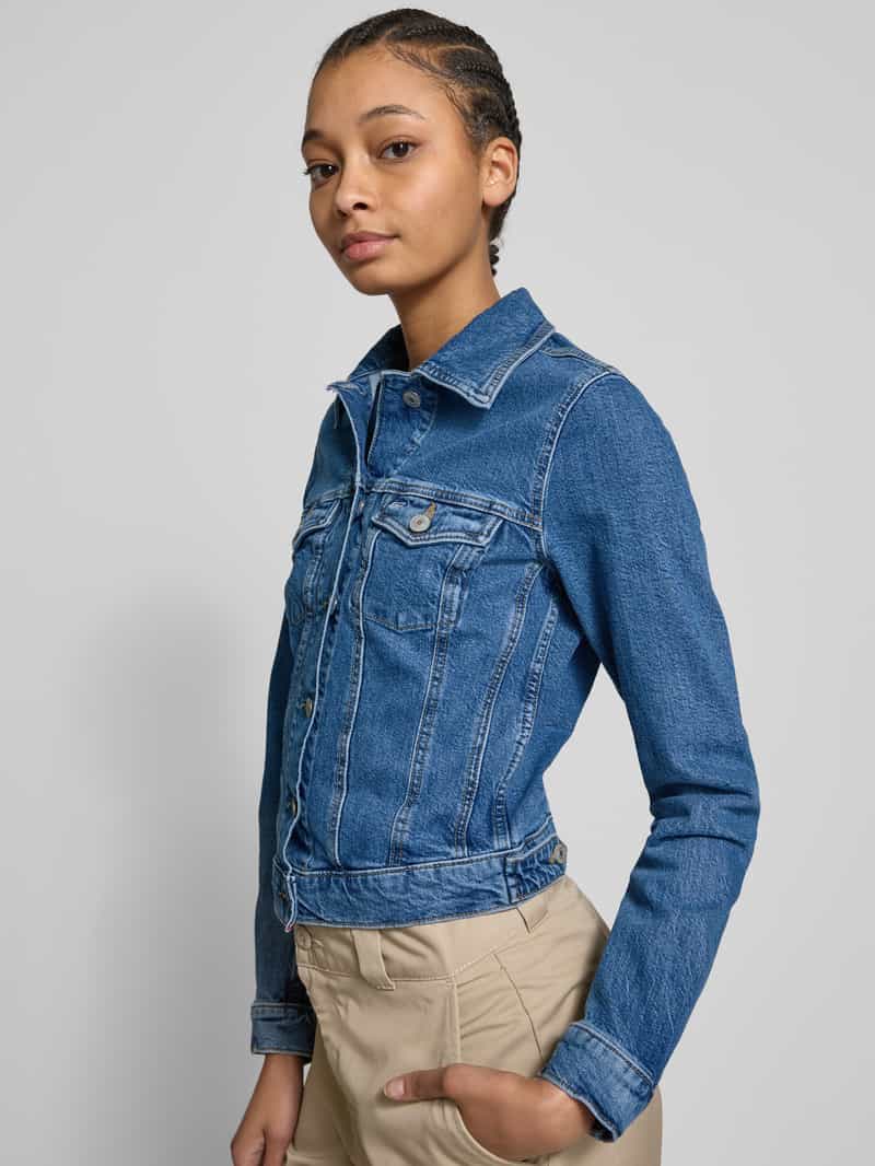 Tommy Jeans Jeansjack met paspelzakken op de borst model 'VIVIANNE'