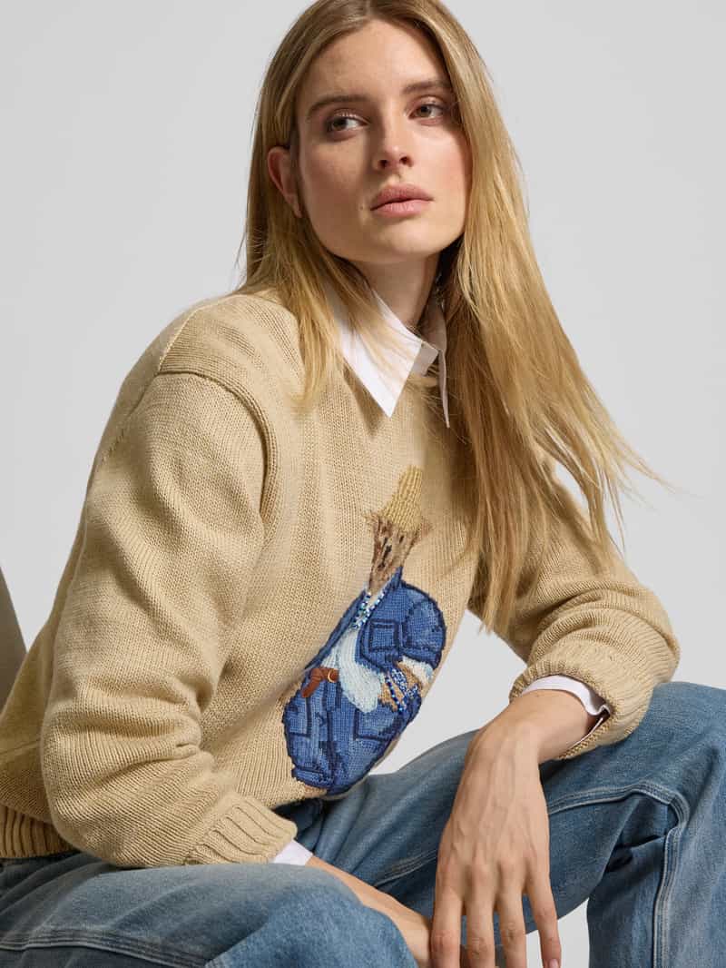 Polo Ralph Lauren Gebreide pullover met labelprint