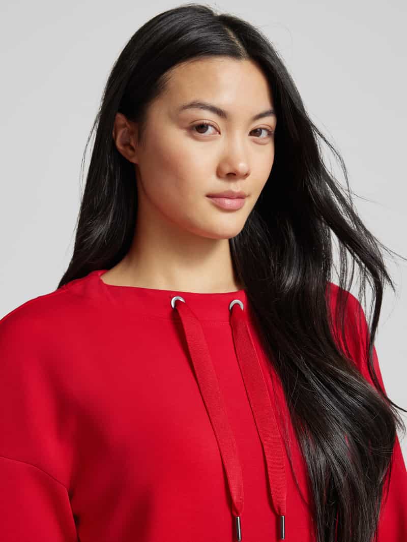 Street One Oversized shirt met lange mouwen en ribboorden