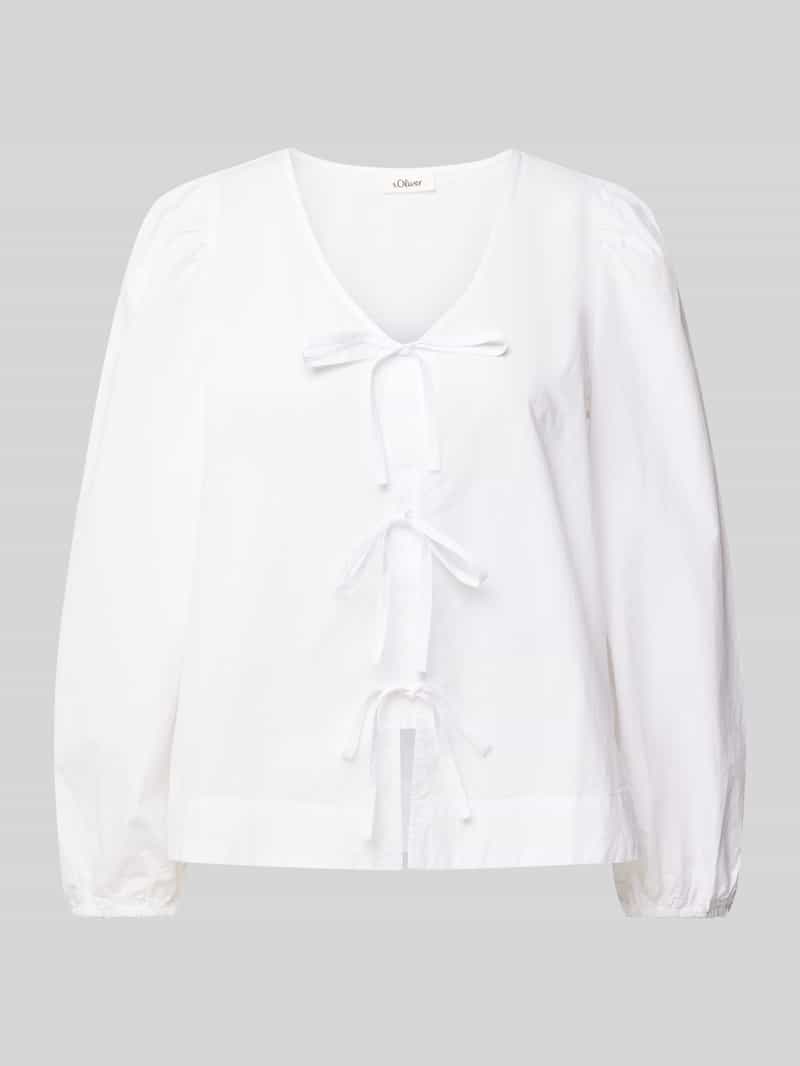 s.Oliver RED LABEL Regular fit blouse met lange mouwen van puur katoen