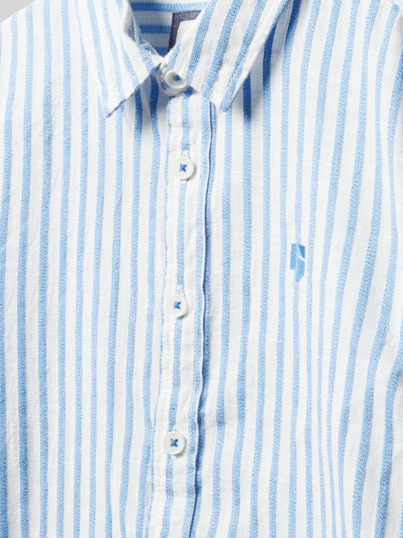Garcia Regular fit overhemd met kentkraag en logostitching