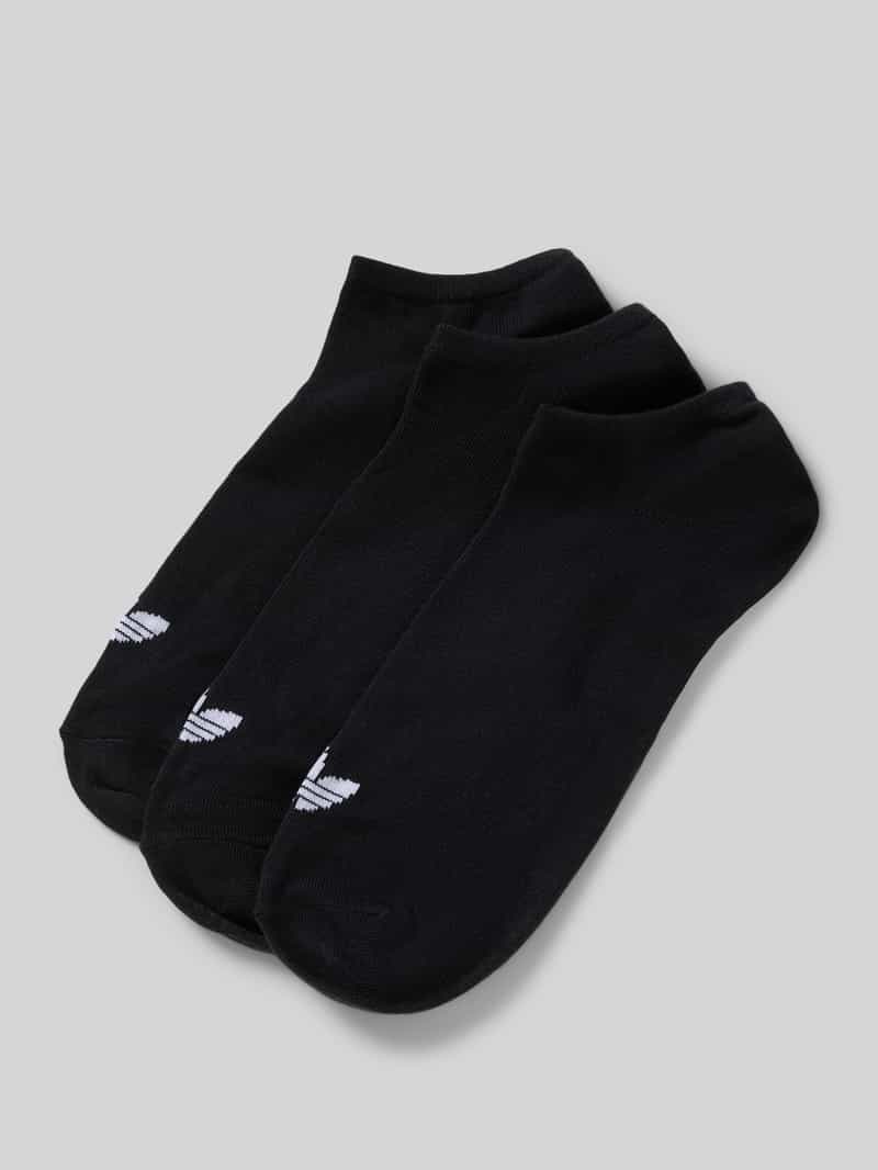 Sneakersokken met logoprint in set van 3
