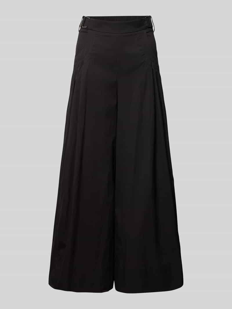 MAC Wide leg stoffen broek met verkort model 'Leonie'