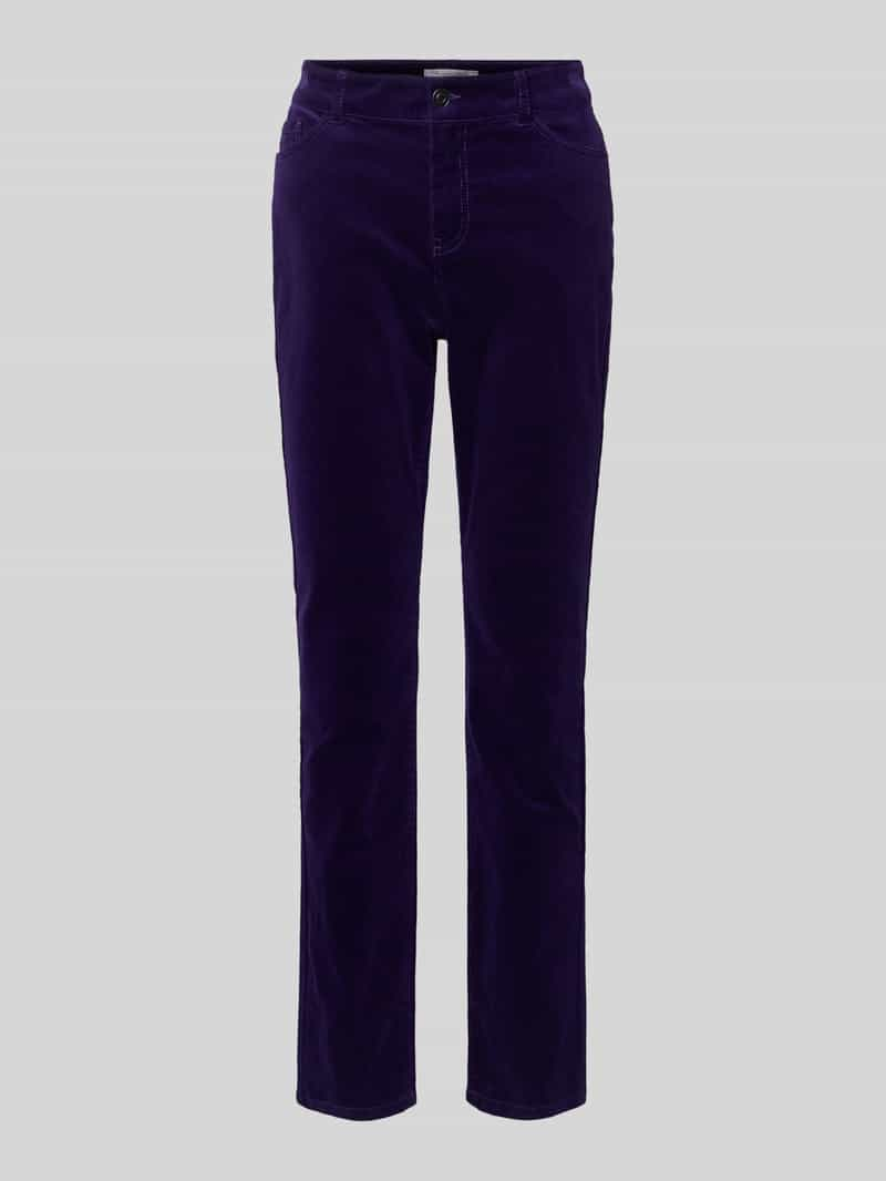 Christian Berg Woman Slim fit corduroy broek met katoen