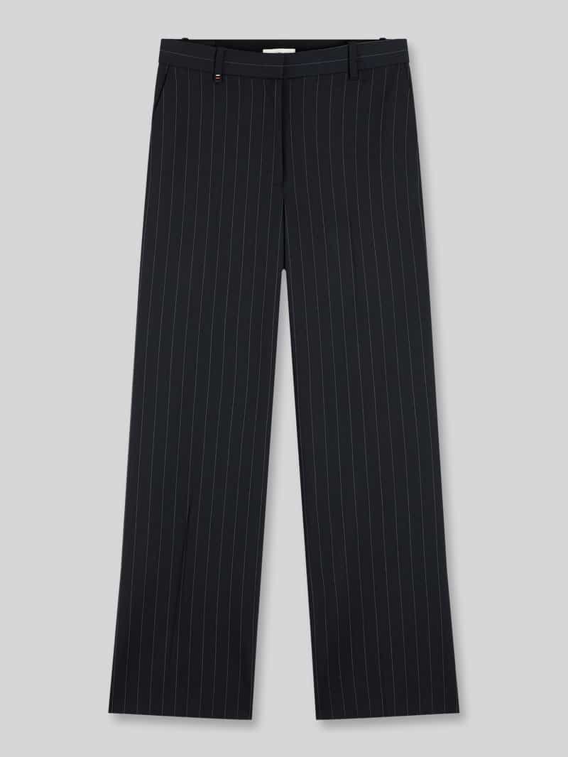 High waist zakelijke broek met logodetail