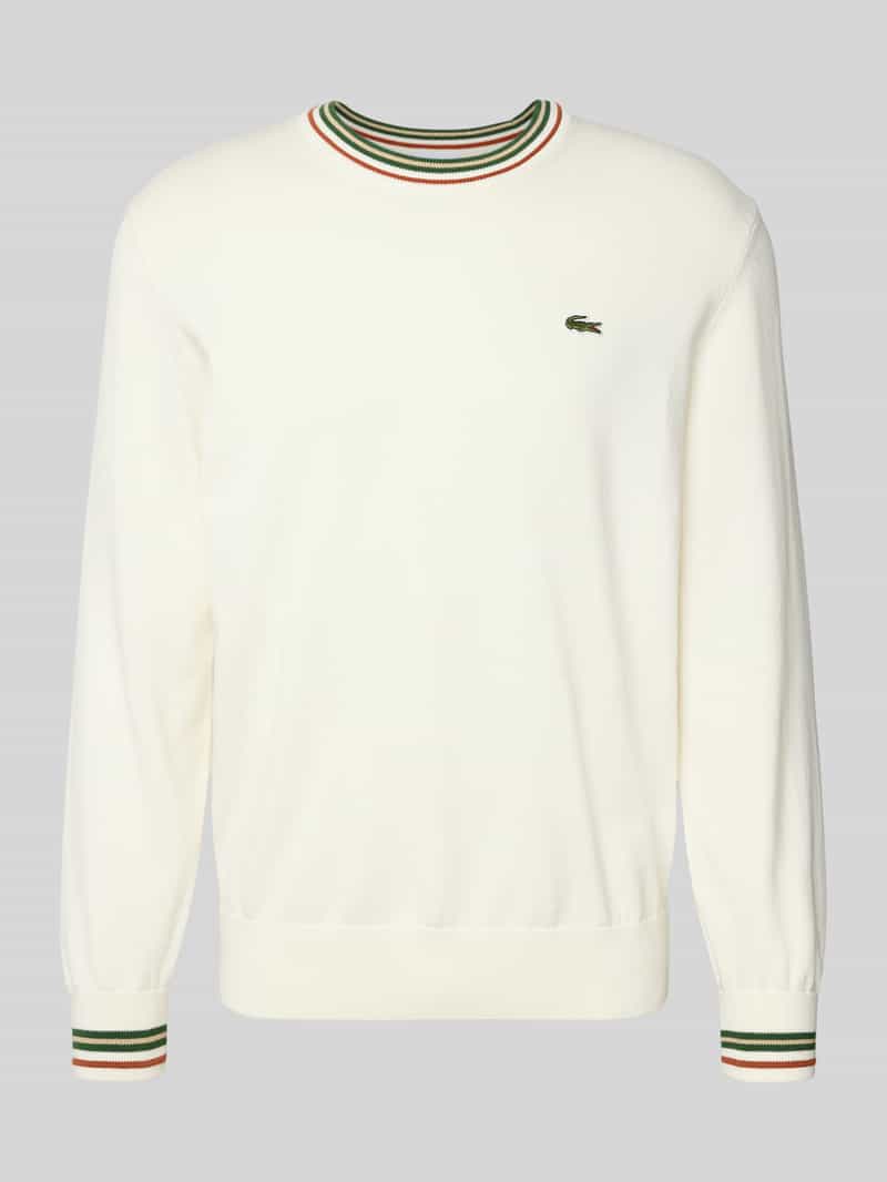 Lacoste Regular fit gebreide pullover van zuiver katoen