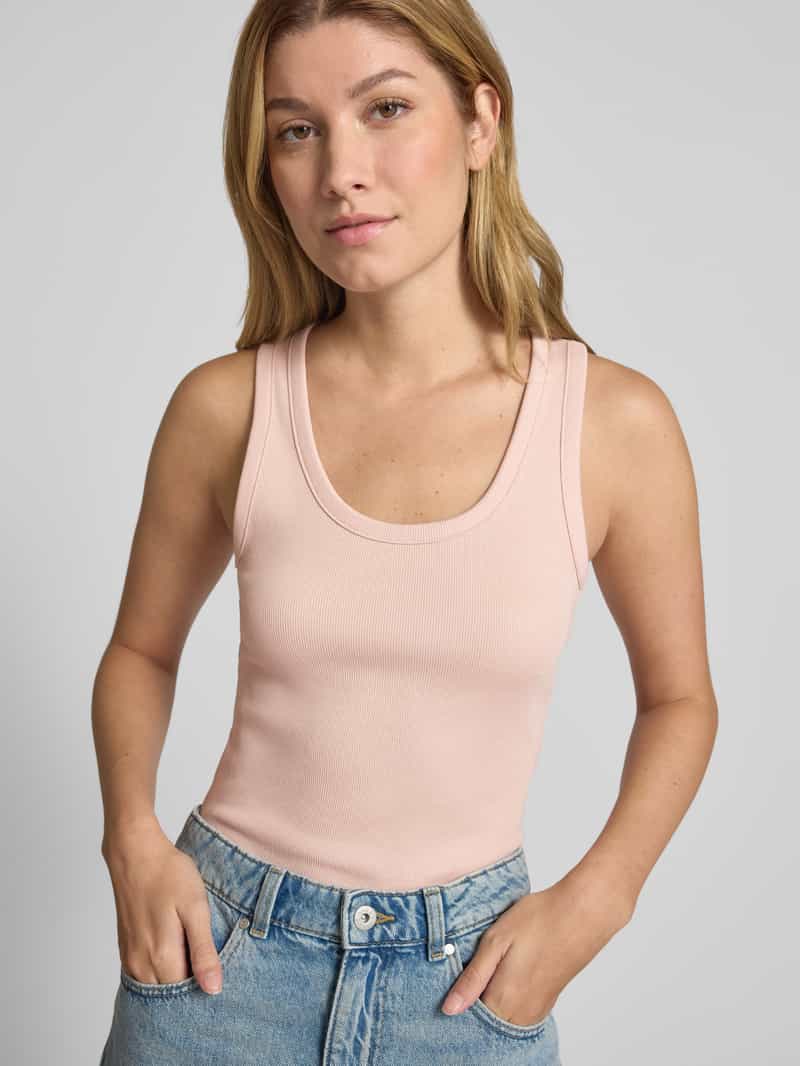 Tom Tailor Denim Slim fit tanktop van katoenmix