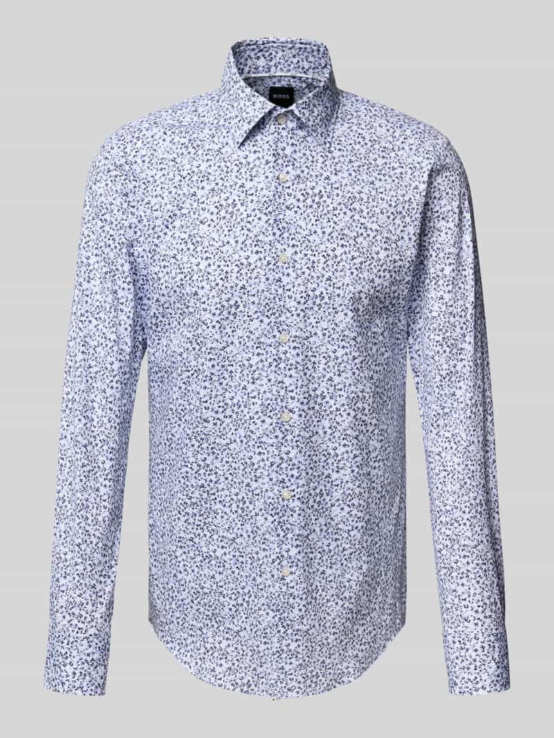 Boss Slim fit overhemd van katoenmix