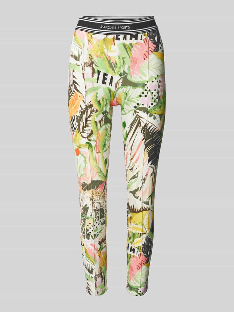 Marc Cain Skinny fit stoffen broek met vaste persplooien