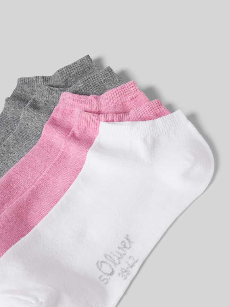 s.Oliver RED LABEL Sneakersokken met labelprint in een set van 5 paar