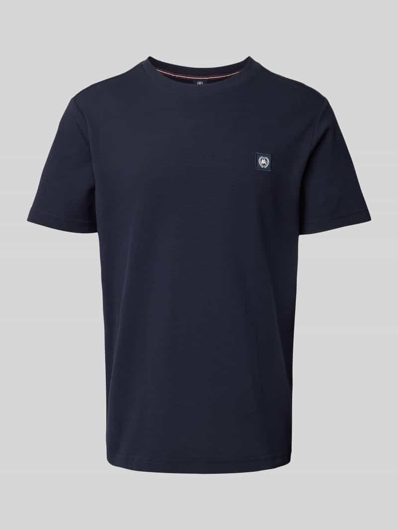 Lerros T-shirt met structuurmotief en ronde hals