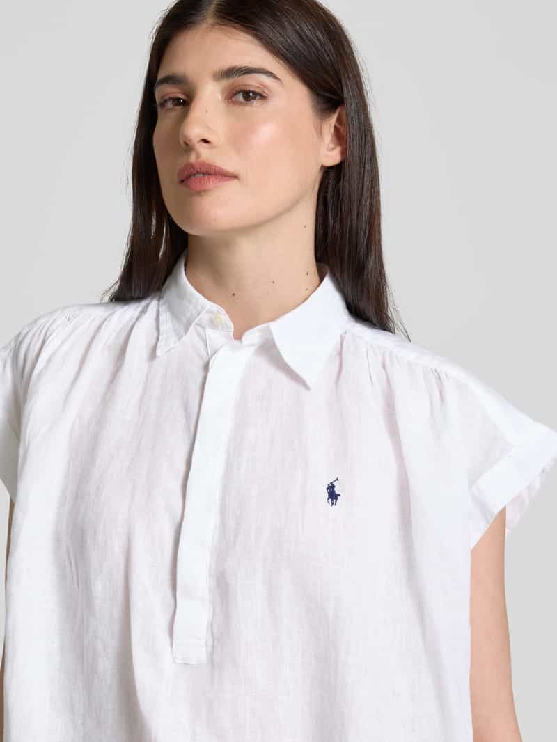 Polo Ralph Lauren Linnen blouse met labelstitching