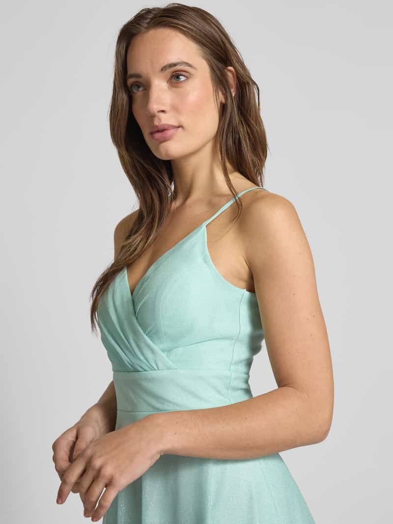 TROYDEN COLLECTION Cocktailjurk met tailleband
