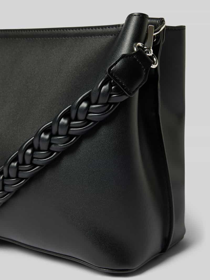 Seidenfelt Handtas in leerlook model 'MELBU'