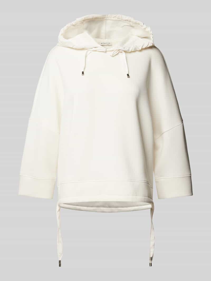 Tom Tailor Korte hoodie in scuba met3 4-mouwen