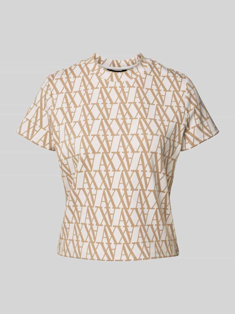 Armani Exchange Gebreide pullover met geribde ronde hals