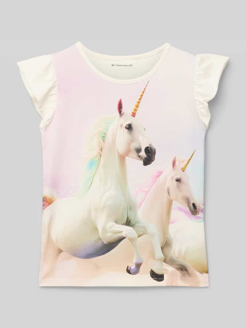Tom Tailor Regular fit T-shirt van puur katoen