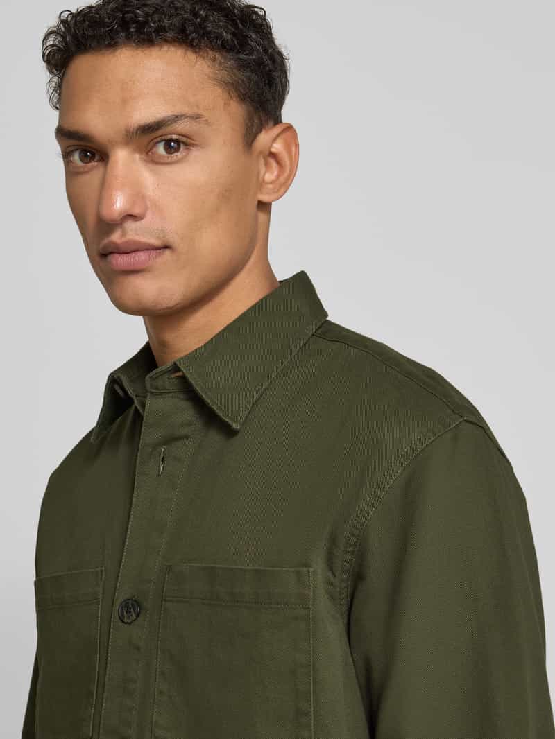 Selected Homme Regular fit overhemdjack van puur katoen model 'TRAVIS'