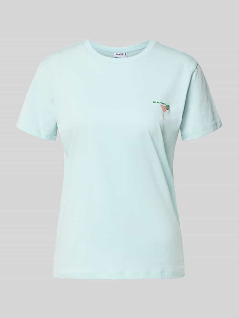 T-shirt met motiefstitching