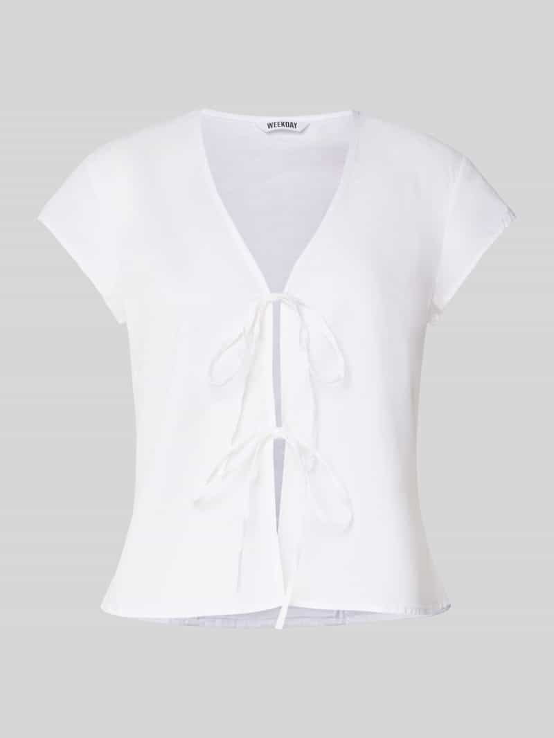 Weekday Regular fit blouse met vetersluiting model 'Lizzard'
