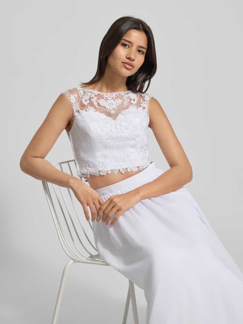 Laona Regular fit avondjurk met gebloemde kant