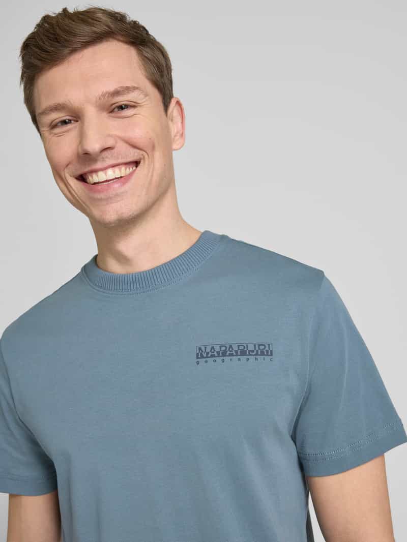 Napapijri T-shirt met labelprint model 'SOVANA'