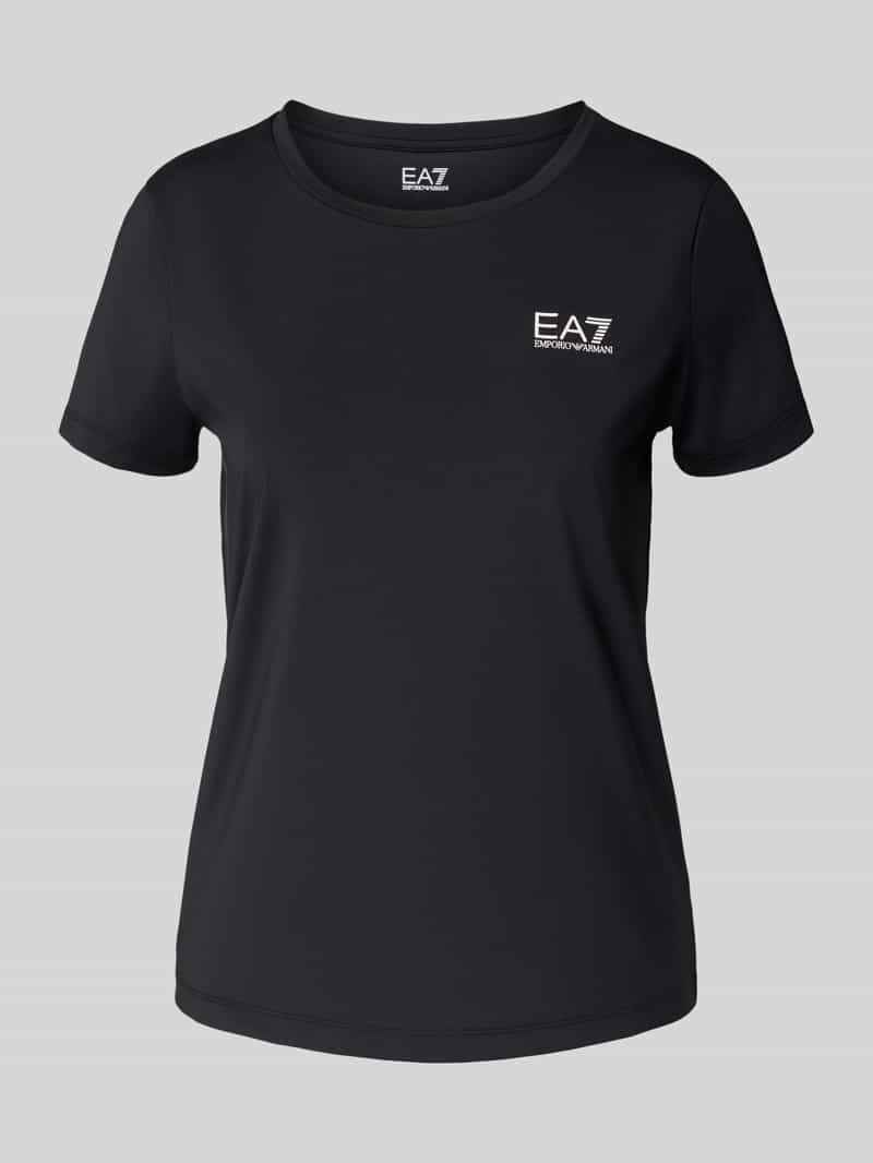 EA7 Emporio Armani T-shirt met labelprint en ronde hals