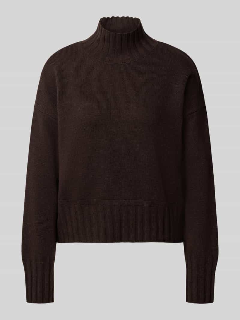 Milano italy Gebreide pullover van wolmix met opstaande kraag