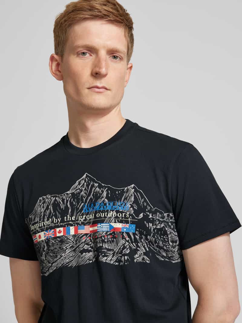 Napapijri T-shirt met motiefprint model 'TURIN'