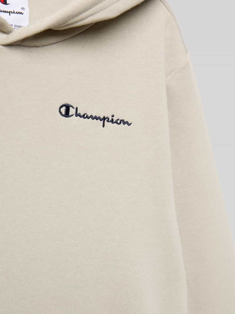 Champion Hoodie met labelstitching en kangoeroezak