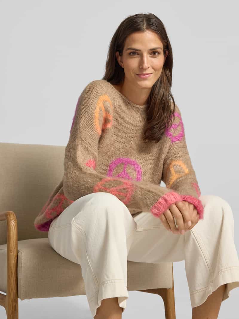 miss goodlife Oversized gebreide pullover van linnenmix