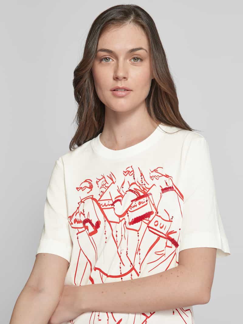 Oui T-shirt met motiefprint
