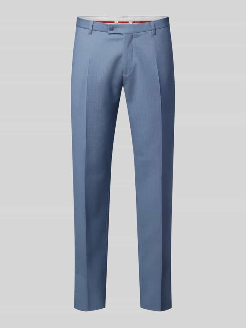 Pantalon van scheerwolmix met vouw model 'Pascal'