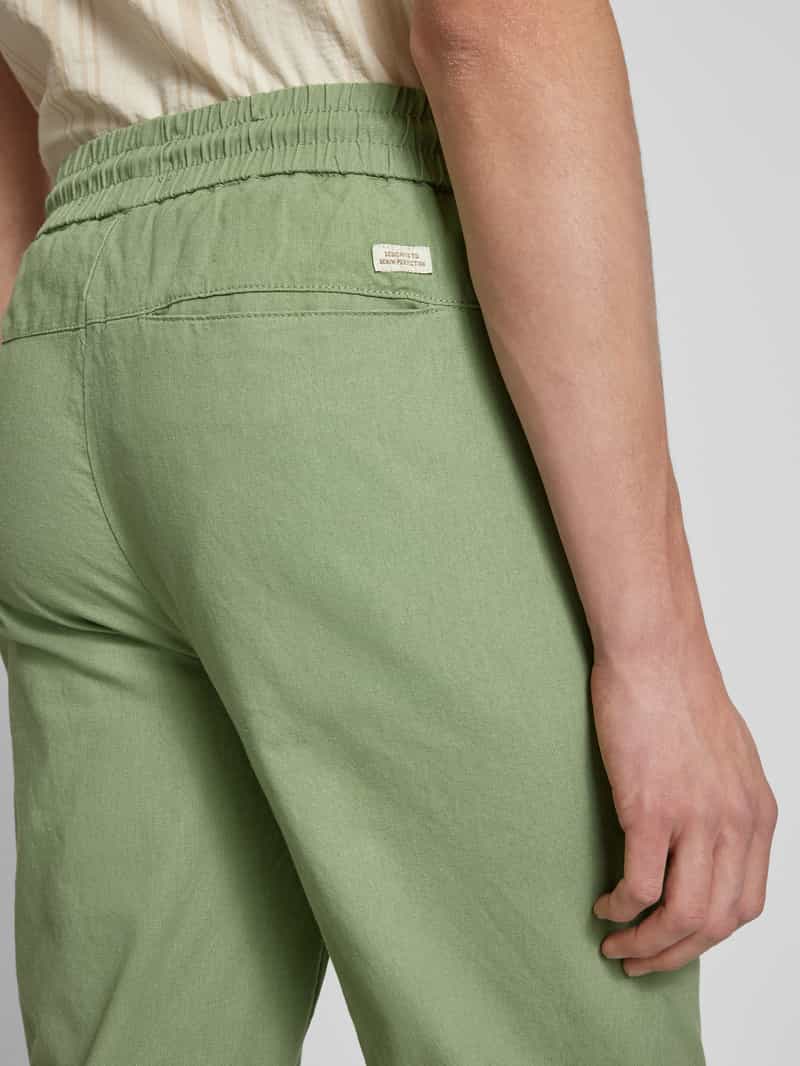 Blend Regular fit linnen broek met tunnelkoord model 'BAY'