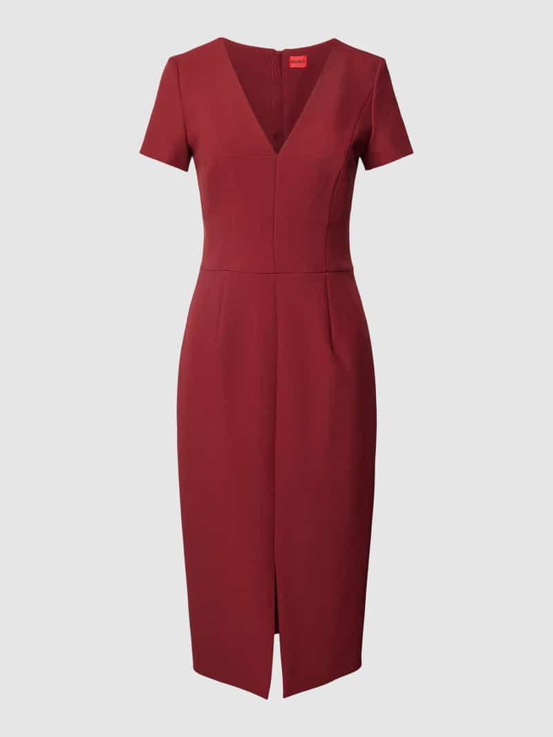 HUGO Midi-jurk met V-hals model 'Kalamara'