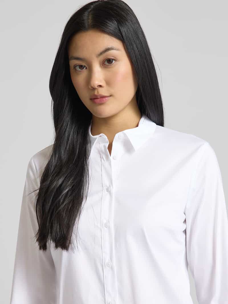 comma Regular fit overhemdblouse met doorknoopsluiting