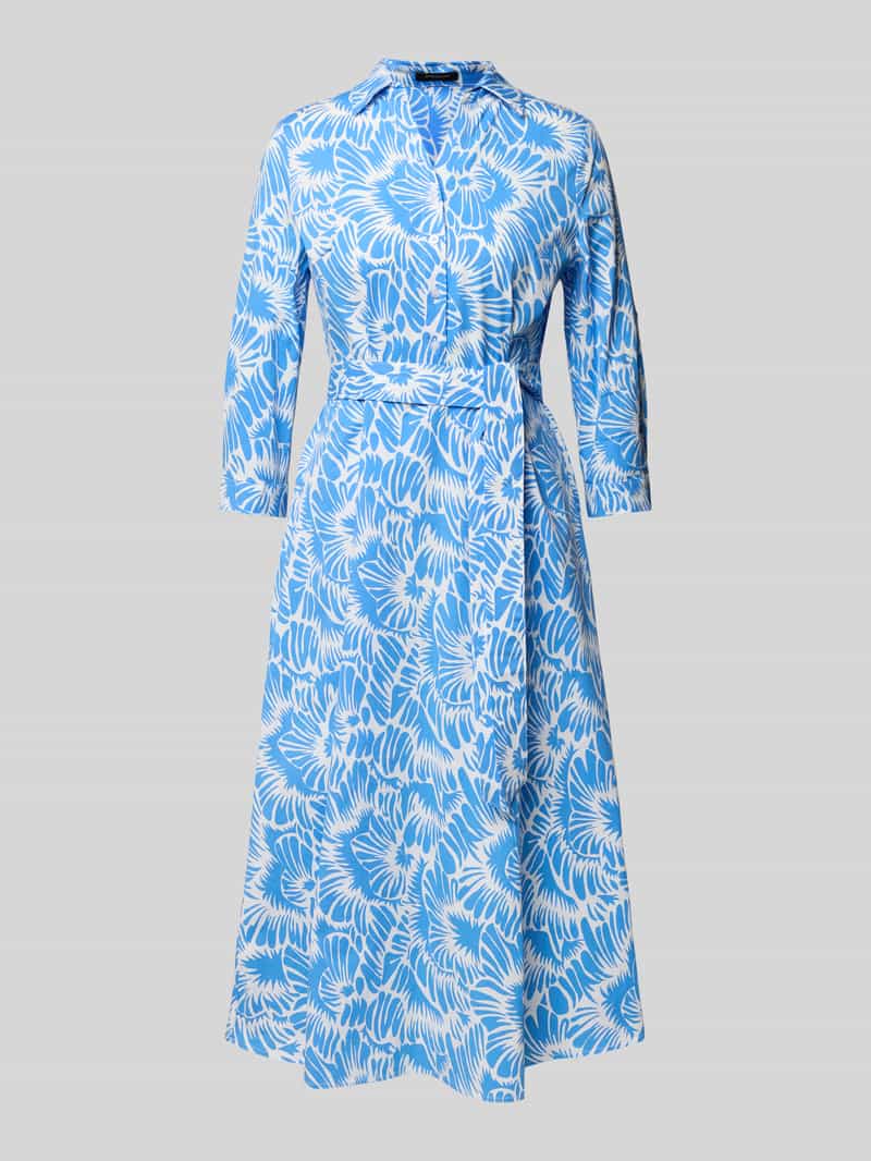 MORE & MORE Midi-jurk met strikceintuur
