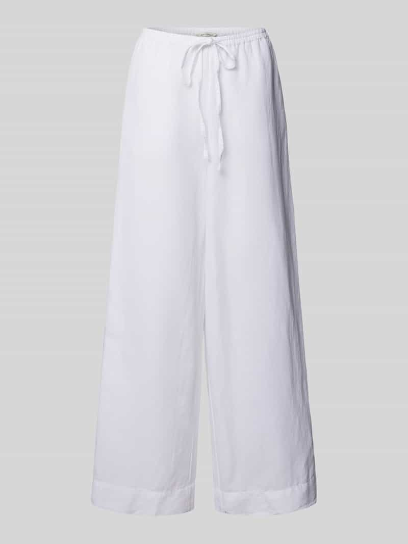 MSCH Copenhagen Wide leg linnen broek met elastische band, model 'Mirilla'