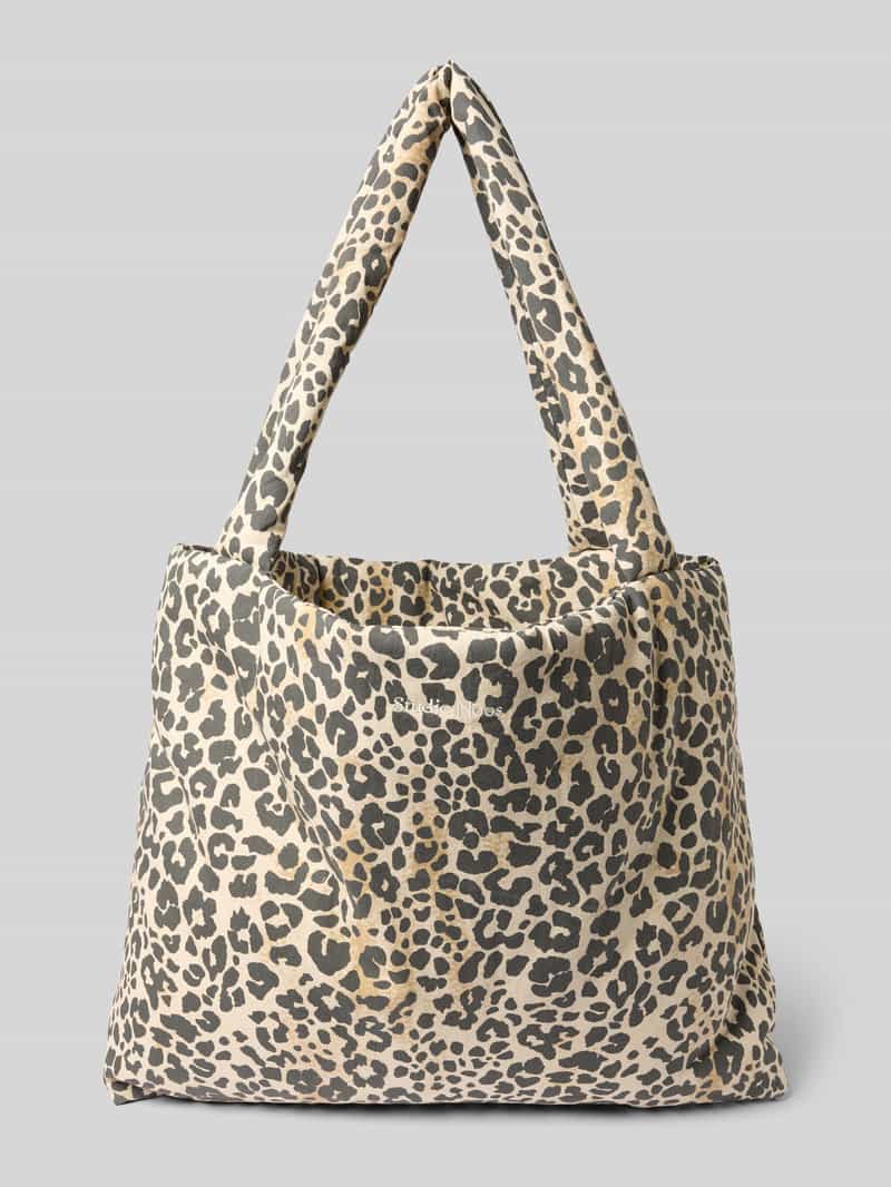 STUDIO NOOS Shopper met dierenprint en draagbanden