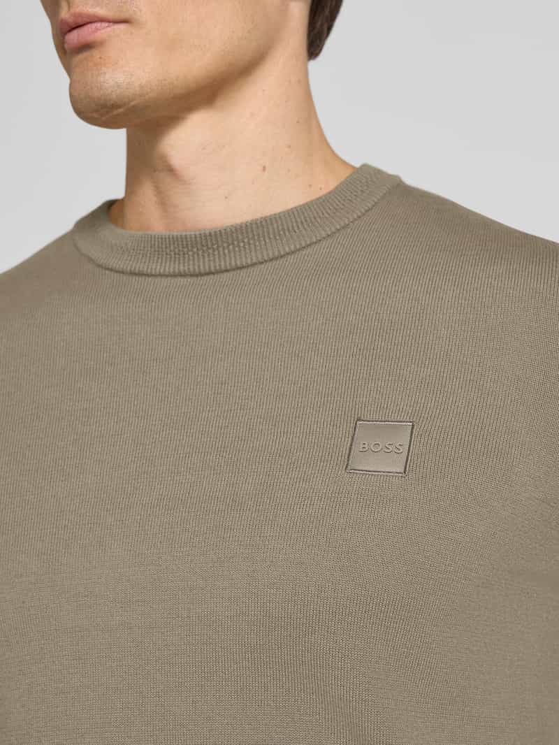Boss Orange Regular fit pullover van een mix van katoen en kasjmier model 'KANOVANO'